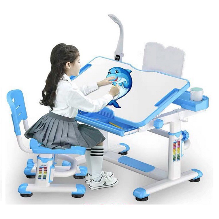 💥Ảnh thật💥 Bàn học thông minh cho trẻ em kèm đèn kỹ thuật số và ghế BAH057