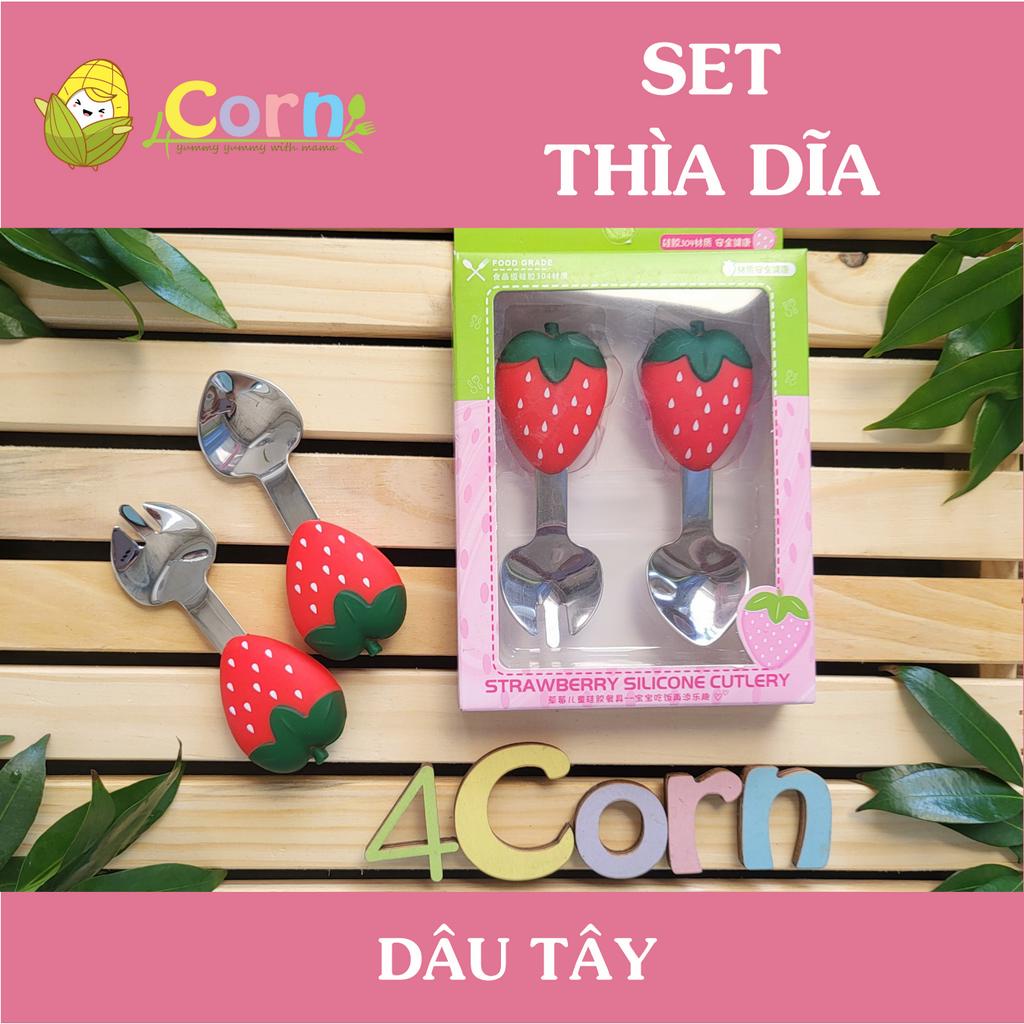 Set thìa dĩa (muỗng nĩa) tập xúc - Cho bé 12m+