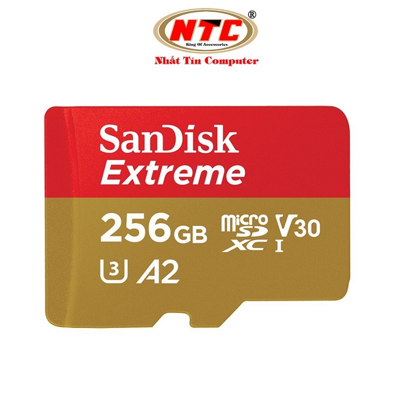 Thẻ Nhớ MicroSDXC SanDisk Extreme 256GB V30 U3 4K A2 R190MB/s W130MB/s (Vàng)