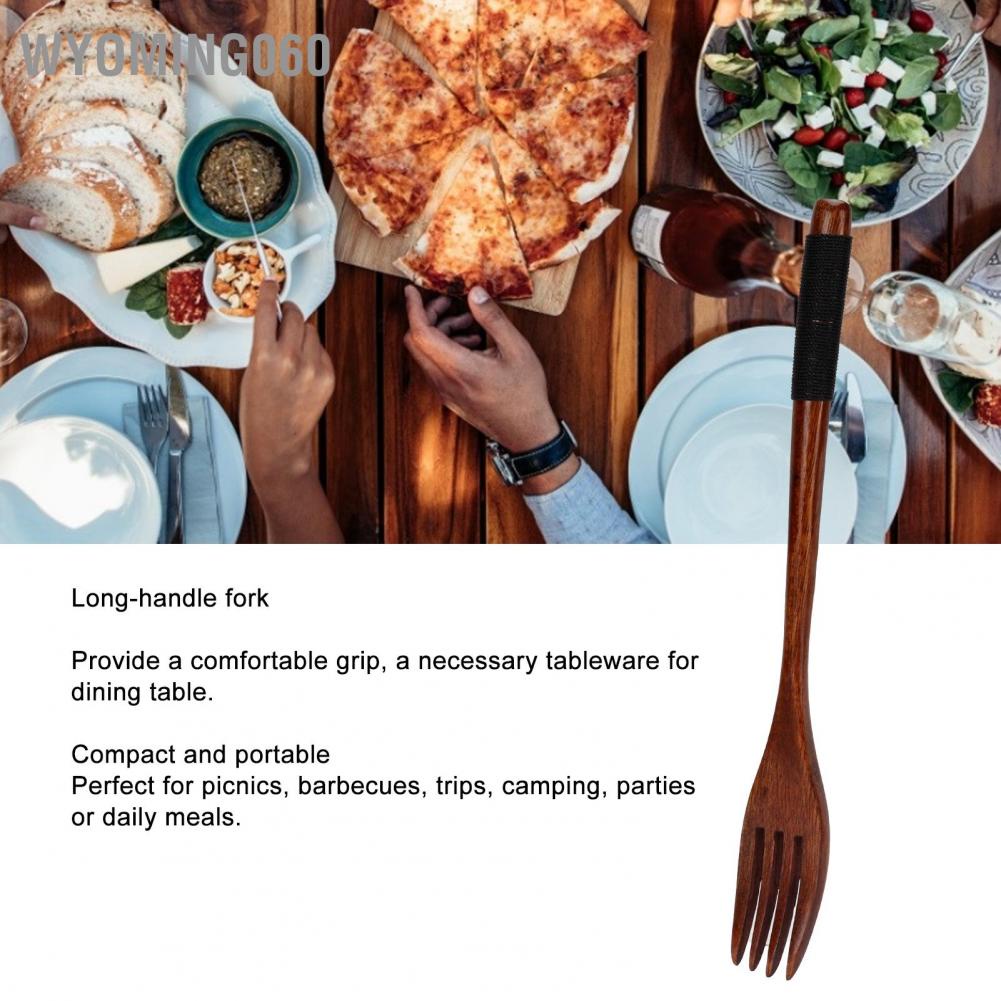 Wyoming060 Japanese Wooden Fork Kitchen Tableware Cutlery for Barbecue Picnic Camping Parties