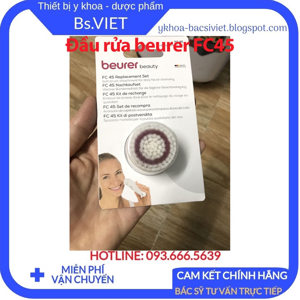 Đầu massage của máy rửa mặt Beurer FC 45 Nachkaufset 1 St là sản phẩm hỗ trợ và thay thế đầu massage của máy FC45 Bsviet