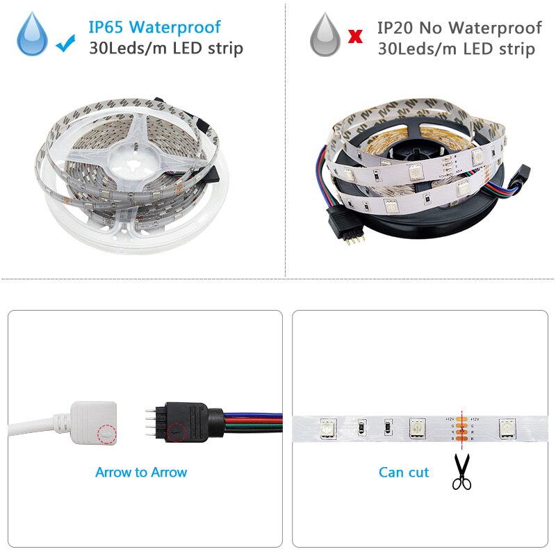 Adiodo Bluetooth  Âm nhạc Dải đèn LED Ánh sáng  5 triệu 10 triệu 15 triệu 5050 SMD 2835 Ruy băng linh hoạt fita Tape Diode Chiếu sáng đặc biệt với bộ điều hợp cho phòng khách nhà bếp gia đình