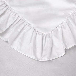 Vỏ Gối Trắng 100% Cotton Phối Bèo