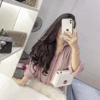TÚI CNK DA SẦN KHOÁ GẬP SIZE 23CM