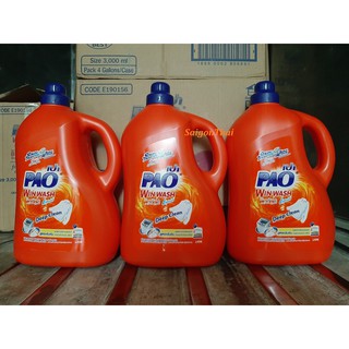 (SGT) Nước giặt đậm đặc hiệu Pao màu Cam (Can 3 lít)