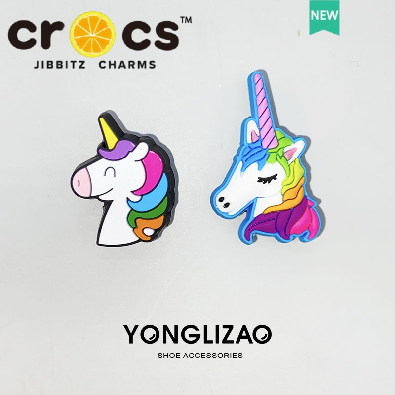 Bộ Phụ Kiện Khóa Giày Crocs jibbitz DIY Hình Hoa Hoạt Hình Dễ Thương
