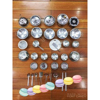 Bộ đồ chơi inox nấu bếp 40 chi tiết cho bé yêu