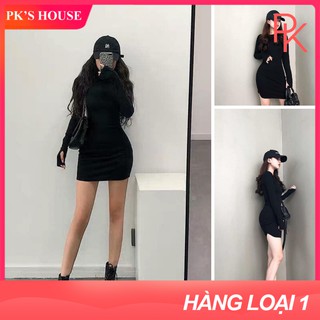 Đầm Body Thun Trơn Xỏ Ngón PK34 🌸FREESHIP🌸Loại 1 Cao Cấp- PK's House (Ảnh thật trải sàn do shop tự chụp)