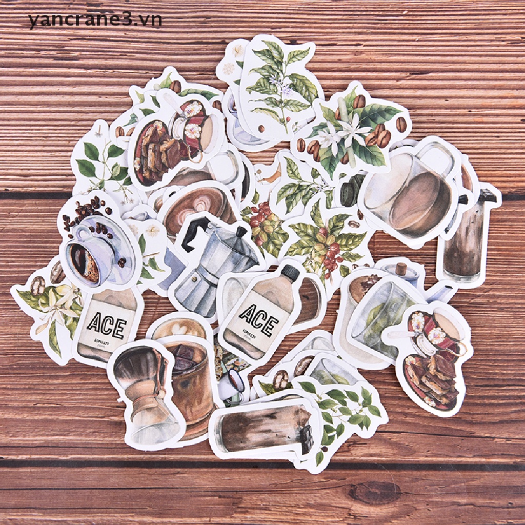 Set 46 nhãn dán trang trí nhật ký album scrapbook