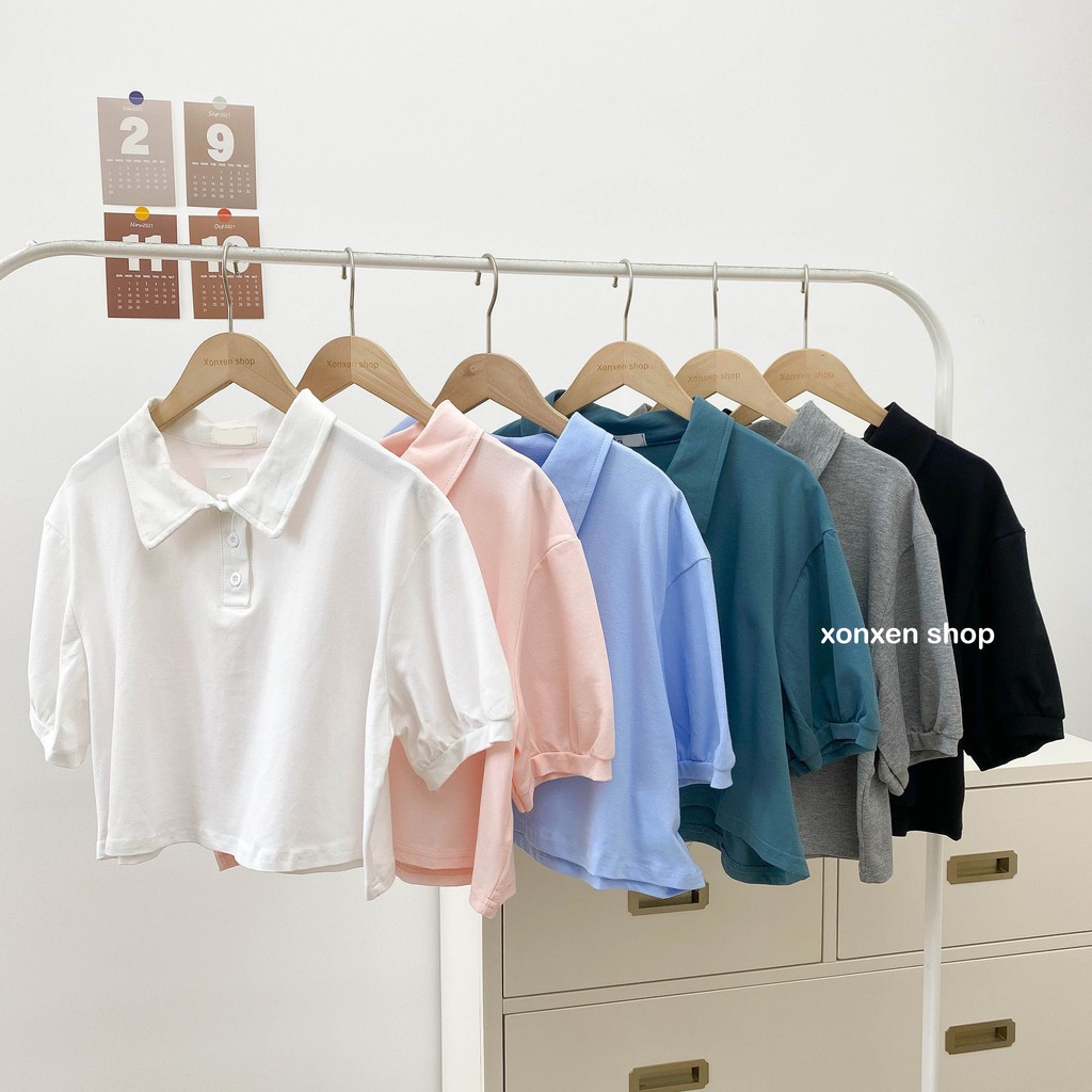 Áo thun polo nữ croptop chất cotton thoáng mát Xonxen shop free size mã 1143 | BigBuy360 - bigbuy360.vn