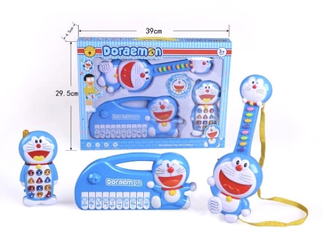 Đồ Chơi Âm Nhạc Cho Bé 3 Chi Tiết Đàn Piano, Đàn Organ, Điện Thoại Hình Doraemon