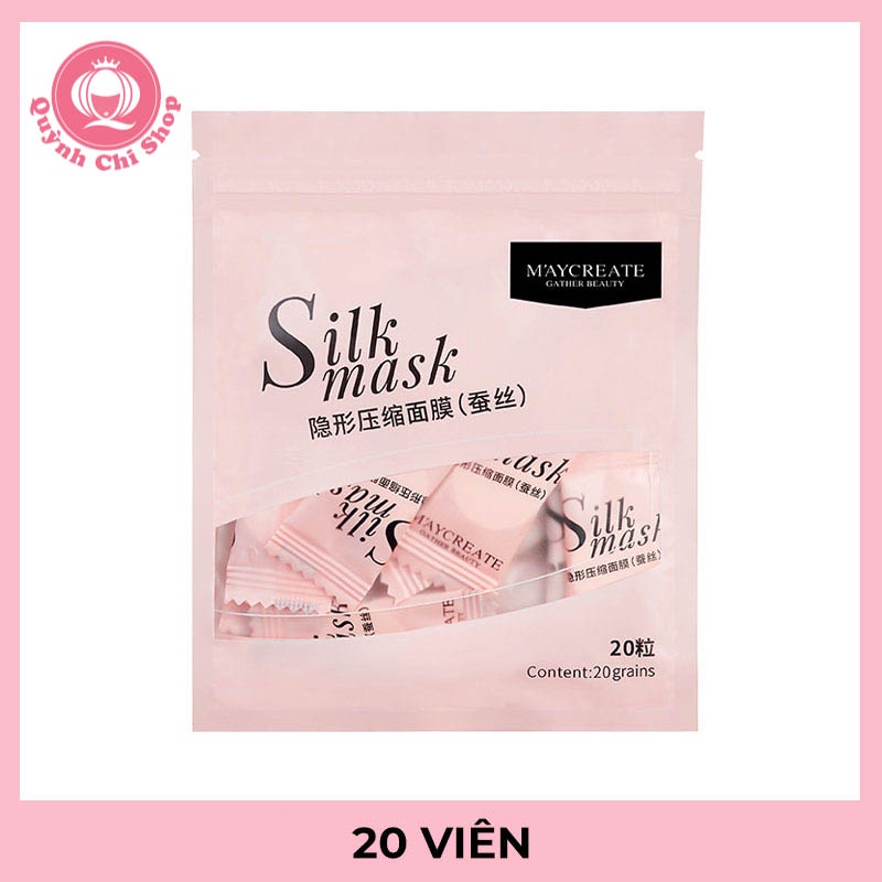 Mặt nạ nén túi zip 50-100 viên Maycreate nội địa Trung - cấp ẩm, làm dịu, làm mát da