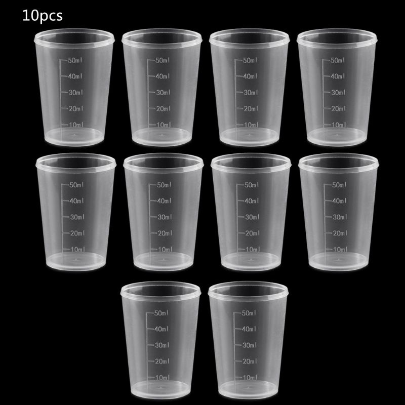 Set 10 Cốc Nhựa Đo Lường 50ML Tiện Dụng