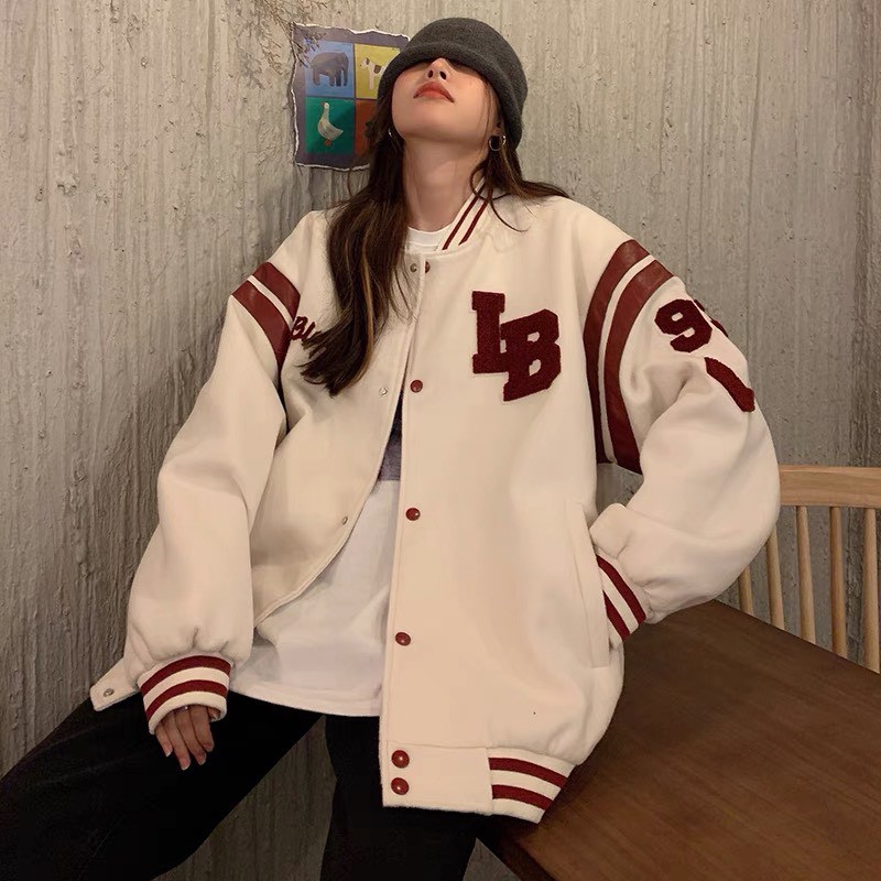 [ HOT] Áo Khoác Dù BOMBER IB phối Tay Unisex Nam/Nữ From Rộng 2 Lớp