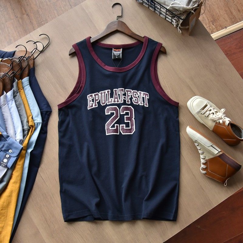 Áo Thun Thể Thao Sát Nách Dáng Rộng Vải Cotton In Họa Tiết Kiểu Retro Thời Trang Mùa Hè Cho Nam Size M-3Xl 10 Kiểu