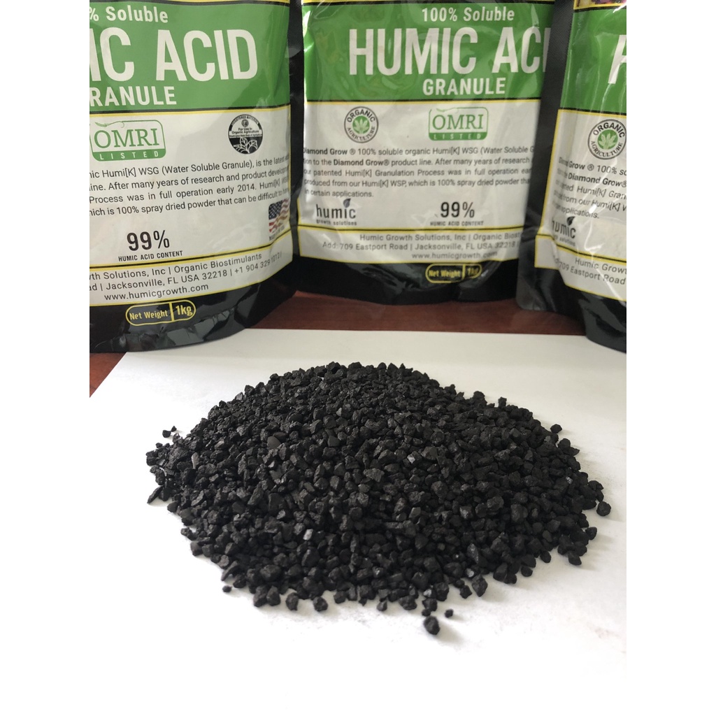 Phân bón kích rễ Humic Acid Powder / Granule NK trực tiếp từ Mỹ 1kg
