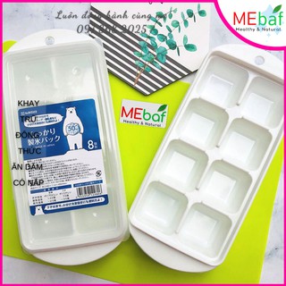 Khay Trữ Đông Bảo Quản Thức Ăn Dặm Cho Bé Làm Đá Có Nắp Nhựa Dẻo Nhật Bản