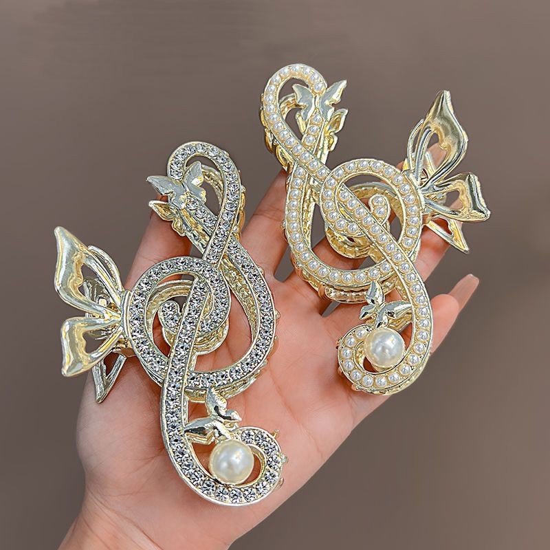 Kẹp Tóc Bướm / Cá Mập Bằng Kim Loại Đính Đá / Ngọc Trai Phong Cách Hàn Quốc