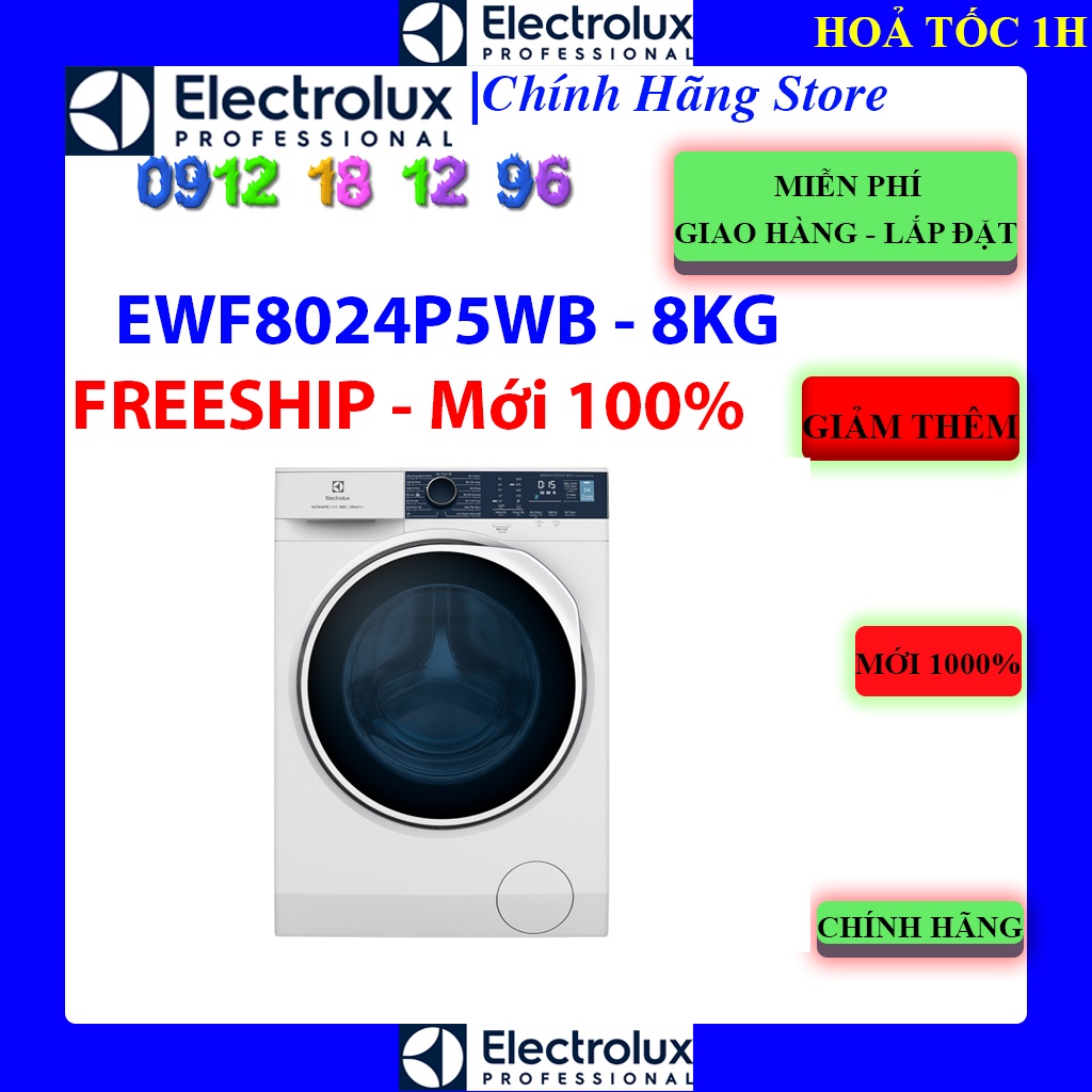 Máy giặt Electrolux Inverter 8 kg EWF8024P5WB