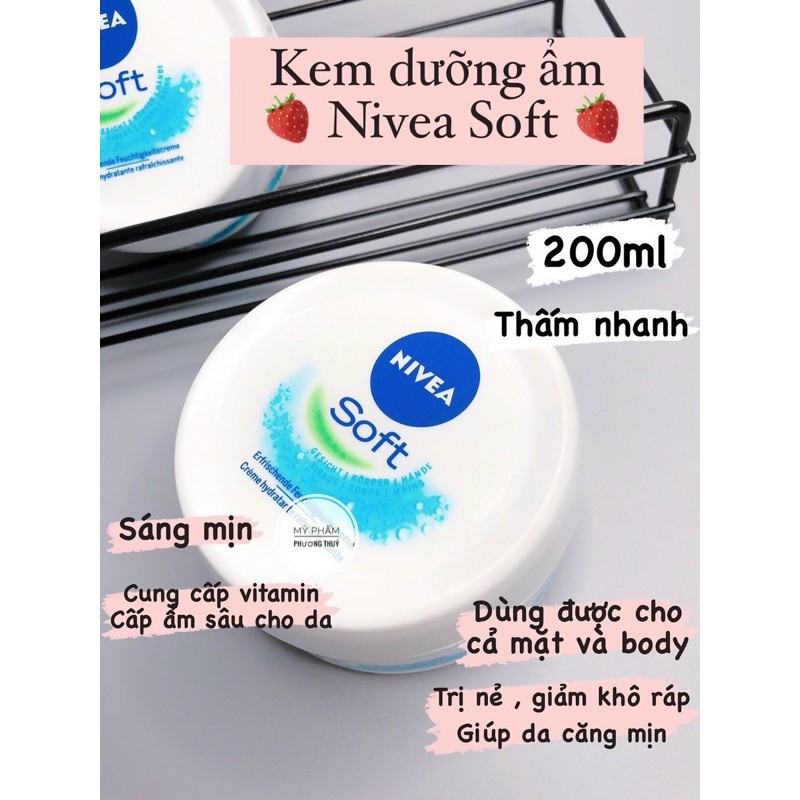 Kem dưỡng ẩm nivea soft hũ 200ml