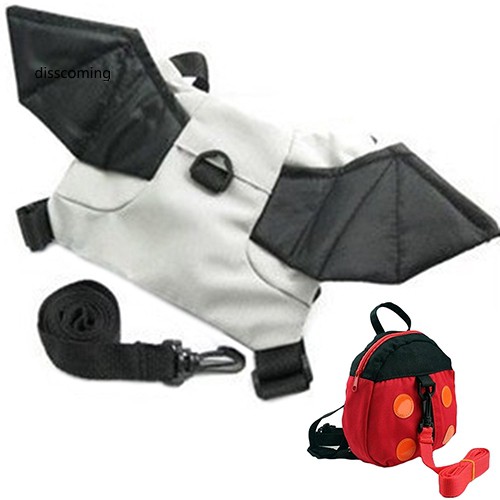 Balo trẻ em hình bọ rùa/dơi có dây dắt an toàn khi đi bộ