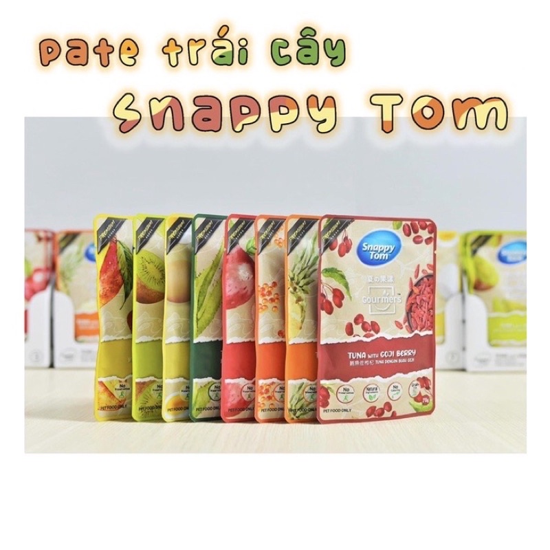 PATE SNAPPY TOM TRÁI CÂY CAO CẤP DÀNH CHO MÈO 70GR - Mixo Pet Town