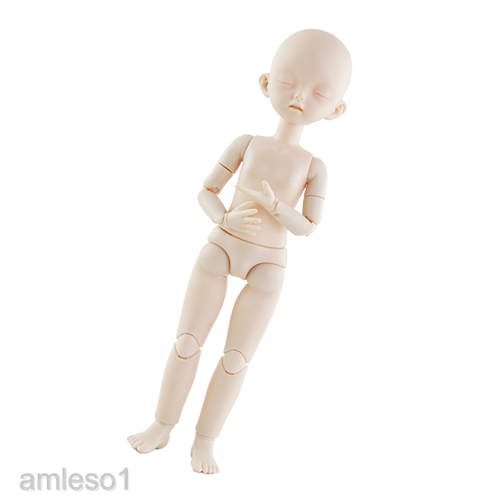 [AMLESO1] White Skin 1/6 Jointed Ball Dolls BJD Doll Body Sleep Eyes DIY Dolls Accessory