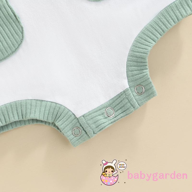 Áo Liền Quần Ngắn Tay Cổ Tròn Thời Trang Mùa Hè Cho Bé 0-12 Tháng Tuổi