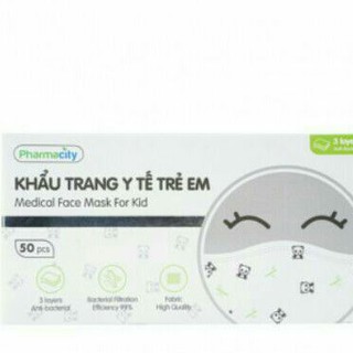 hộp khẩu trang trẻ em họa tiết panda Pharmacity