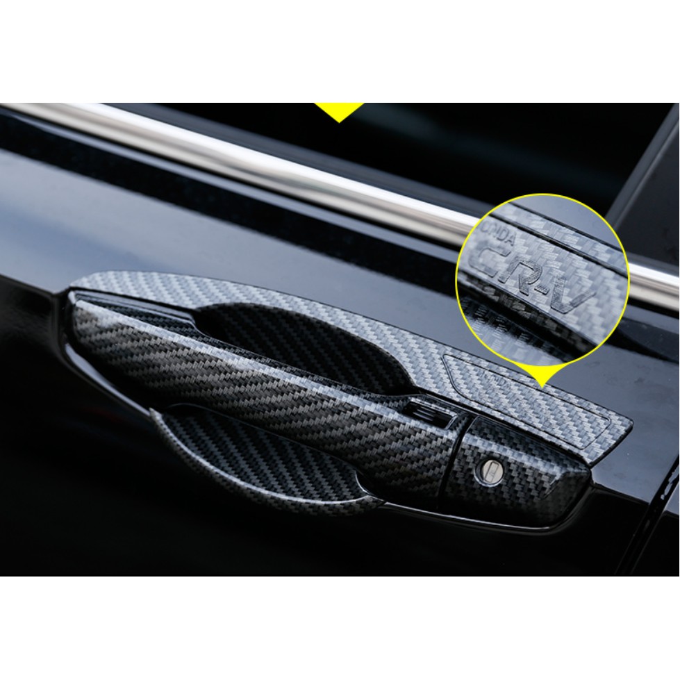 Ốp Tay Hõm Cửa Vân Carbon Honda CRV 2023-2018 Cao Cấp