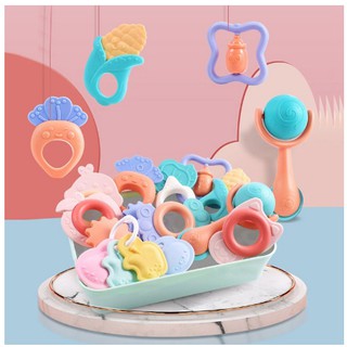 Bộ đồ chơi gặm nướu xúc xắc 10 món Baby Rattle an toàn cho bé