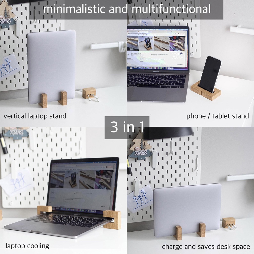 Giá đỡ Laptop | Dock giữ MacBook Pro khi  sạc | Kệ giữ Macbook