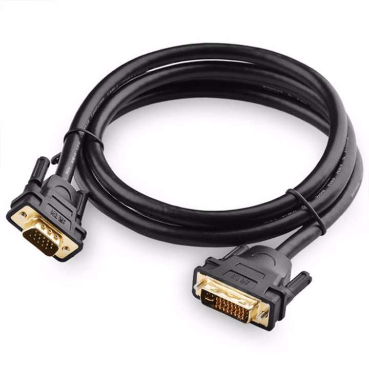 [Mã ELMALL10 giảm 10% đơn 500K] Cáp chuyển DVI-I (24+5) đầu đực sang cổng VGA đực độ dài từ 1-5m UGREEN DV102