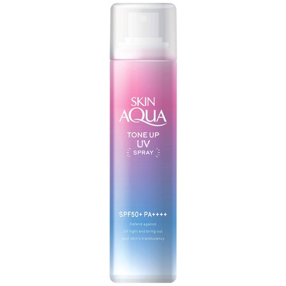 Xịt chống nắng Skin Aqua Tone Up UV Spray Color Lavender 70ml SPF50+PA++++ hàng nội địa Nhật