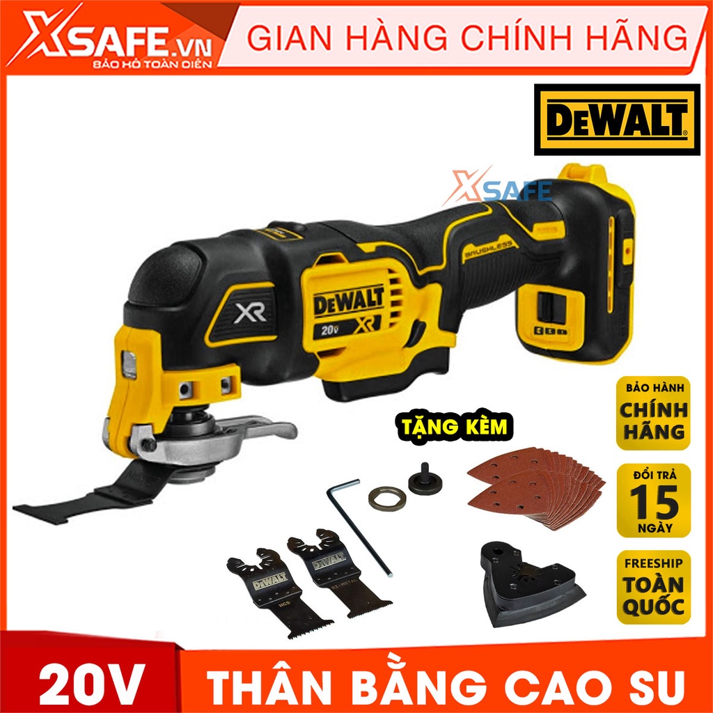 Máy cắt cầm tay 20V DEWALT kèm bộ phụ kiện lưỡi cắt Máy cắt cầm tay DeWalt trang bị đèn LED làm việc, ba cấp tốc độ