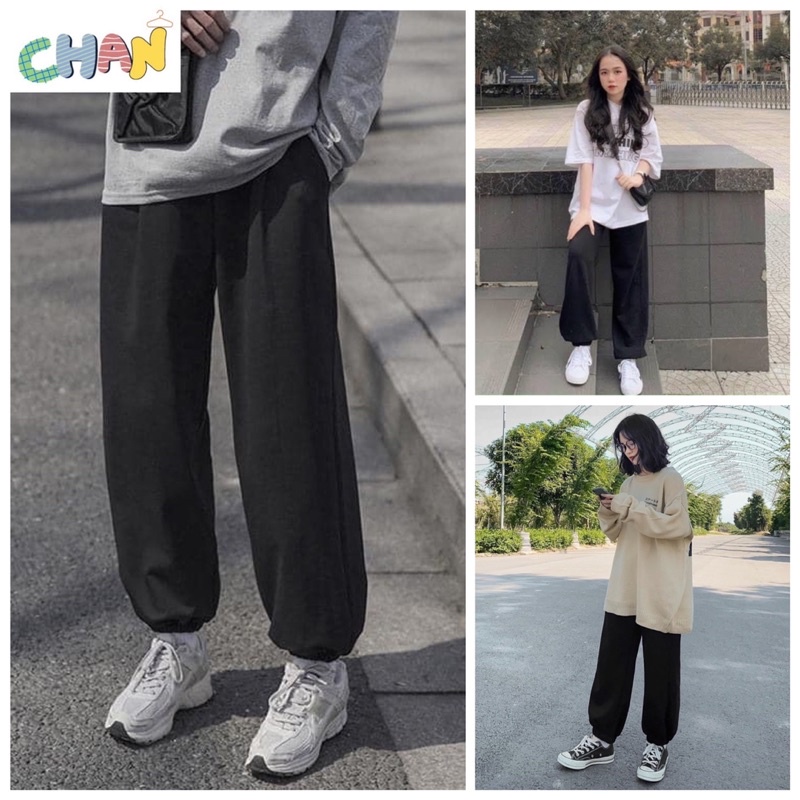 Quần Bom Màu Đen Bo Ống Ulzzang Chan House