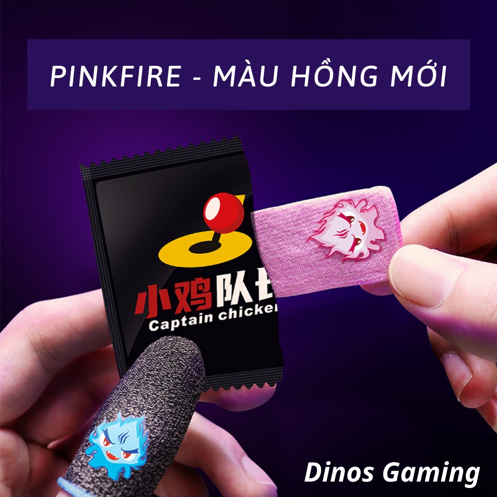 Găng Tay Pink Fire - Lửa Hồng phát sáng | Găng tay chơi game PUBG, Liên quân, chống mồ hôi, cực nhạy, co giãn cực tốt