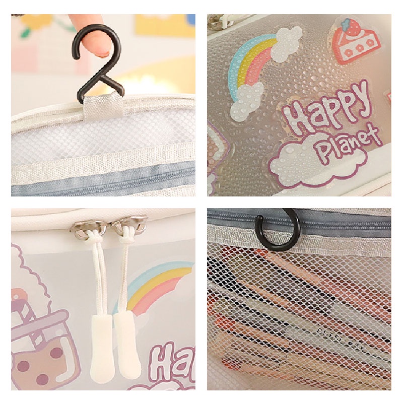 Túi đựng mỹ phẩm YADOU sức chứa lớn đơn giản tùy chọn họa tiết dành cho sinh viên mang theo du lịch