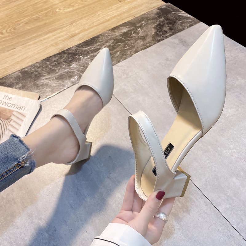 Giày Cao Gót Da Mũi Nhọn Thời Trang Cho Nữ