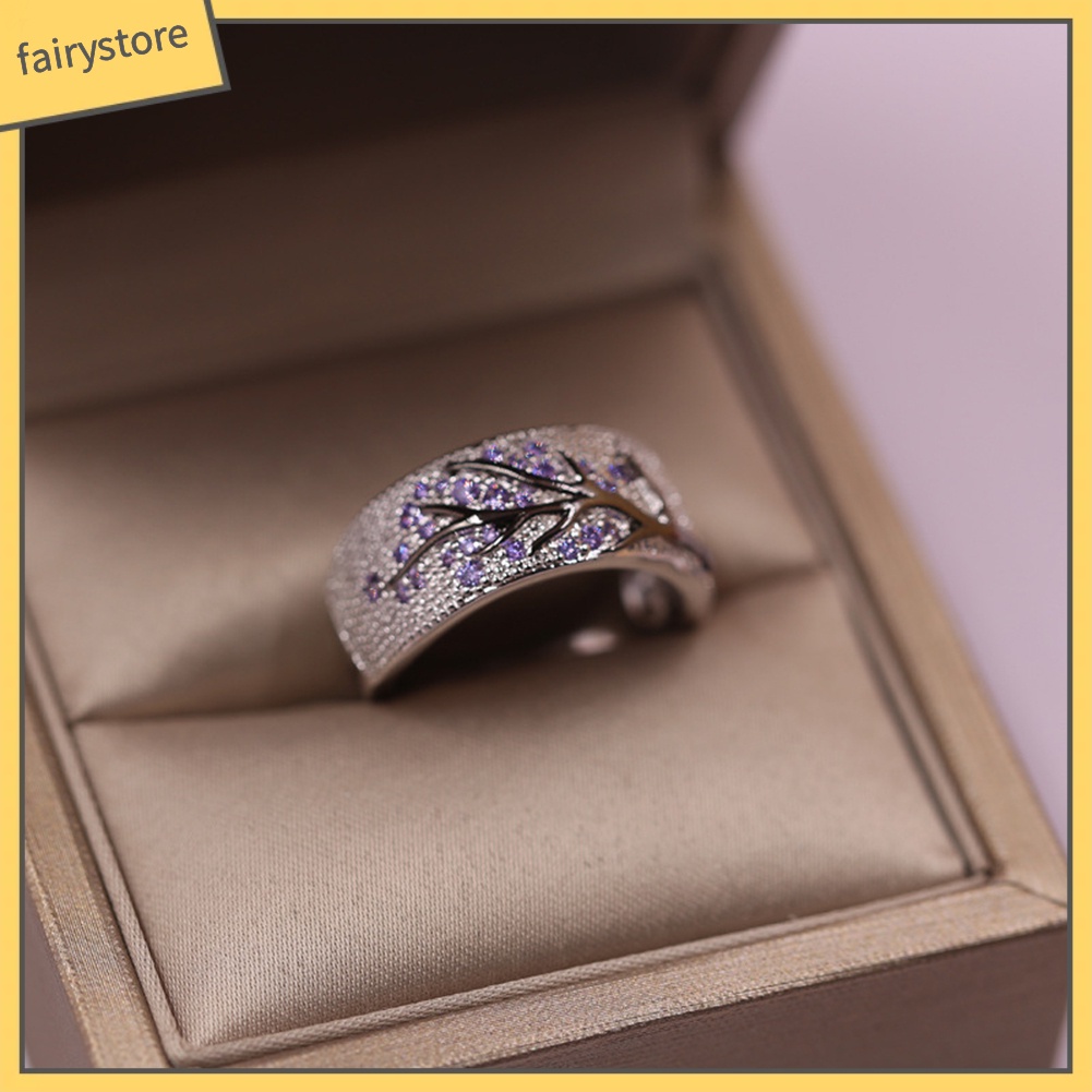 Nhẫn hợp kim hình hoa đính đá xinh xắn cho nữ