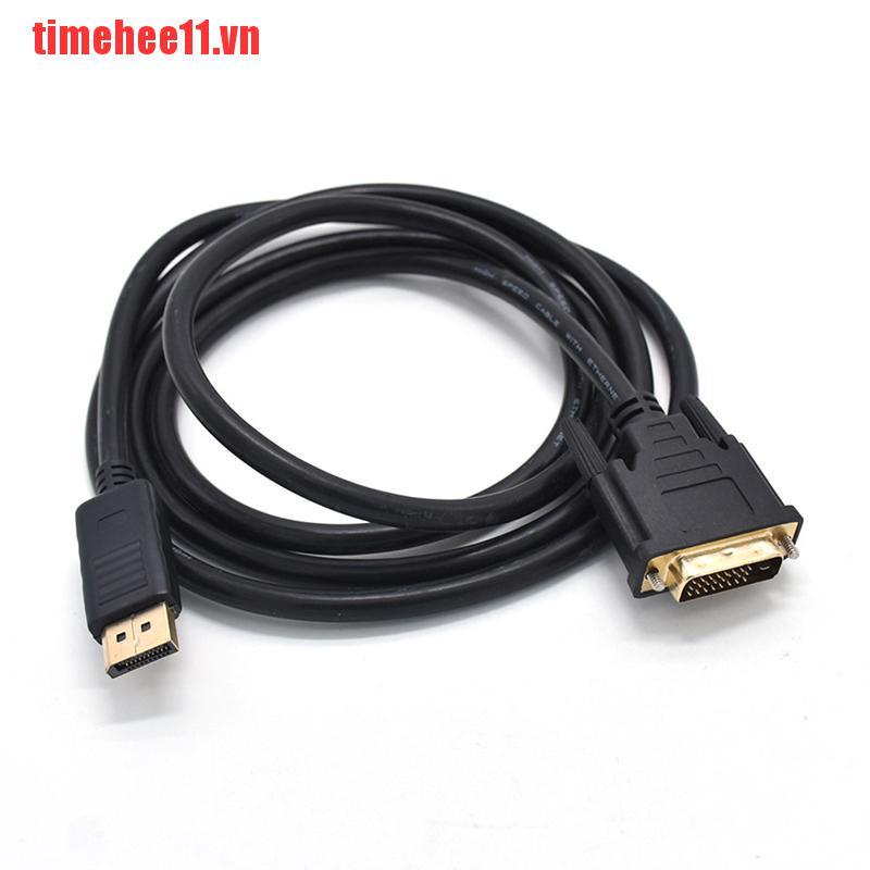 【timehee11】6 Feet 1.8m Gold Plated DisplayPort DP to DVI-D Male Cable Adapter