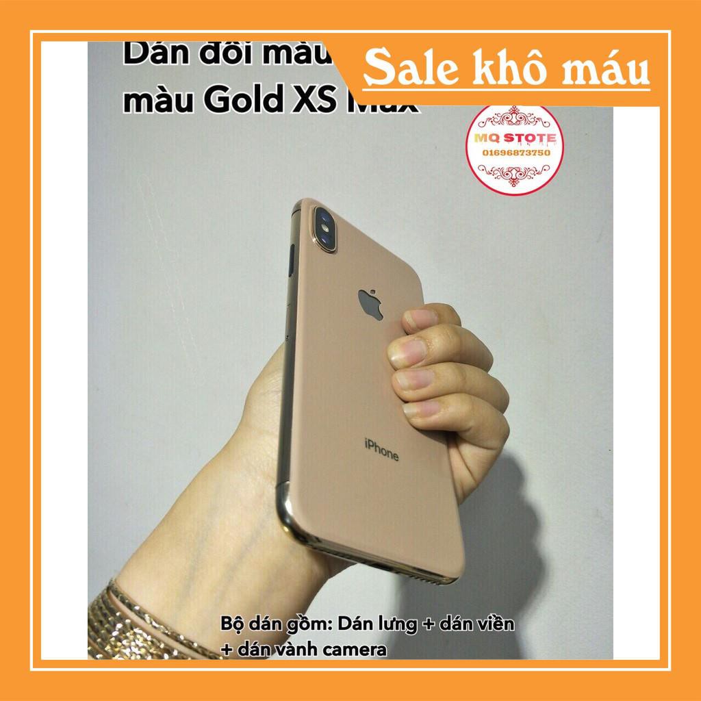 [FSHIP] [Freeship toàn quốc từ 50k] BỘ DÁN BIẾN IPHONE 6 -> X THÀNH IPHONE XS MAX( VÀNG GOLD) CỰC CHUẨN -rẻ