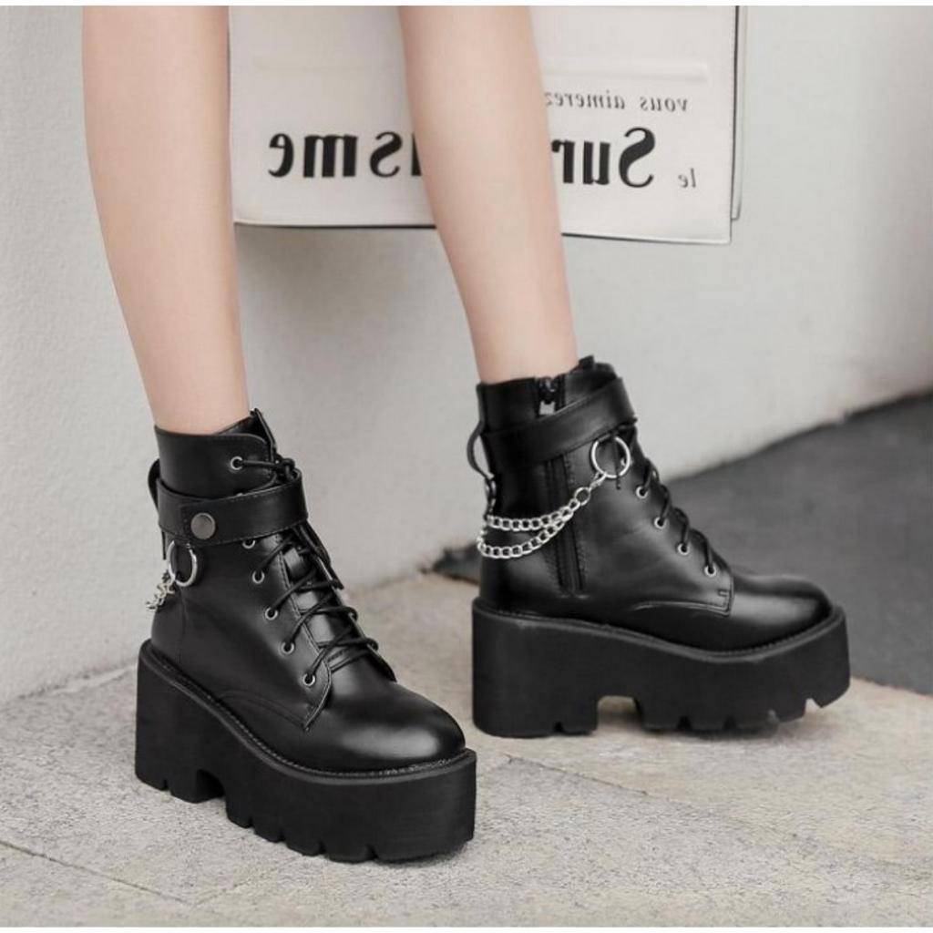 Giày boot nữ đế bánh mì/ Giày boot nữ đế xuồng/ Bốt đế dầy PHONG CÁCH, CÁ TÍNH BNCN9