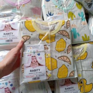Combo 5 bộ cotton giấy chất đẹp cho bé 150k