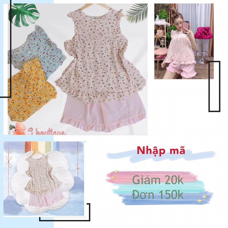 Bộ Mặc Nhà, Siêu Mát, Siêu Xinh, Mềm Mịn Thoải Mái