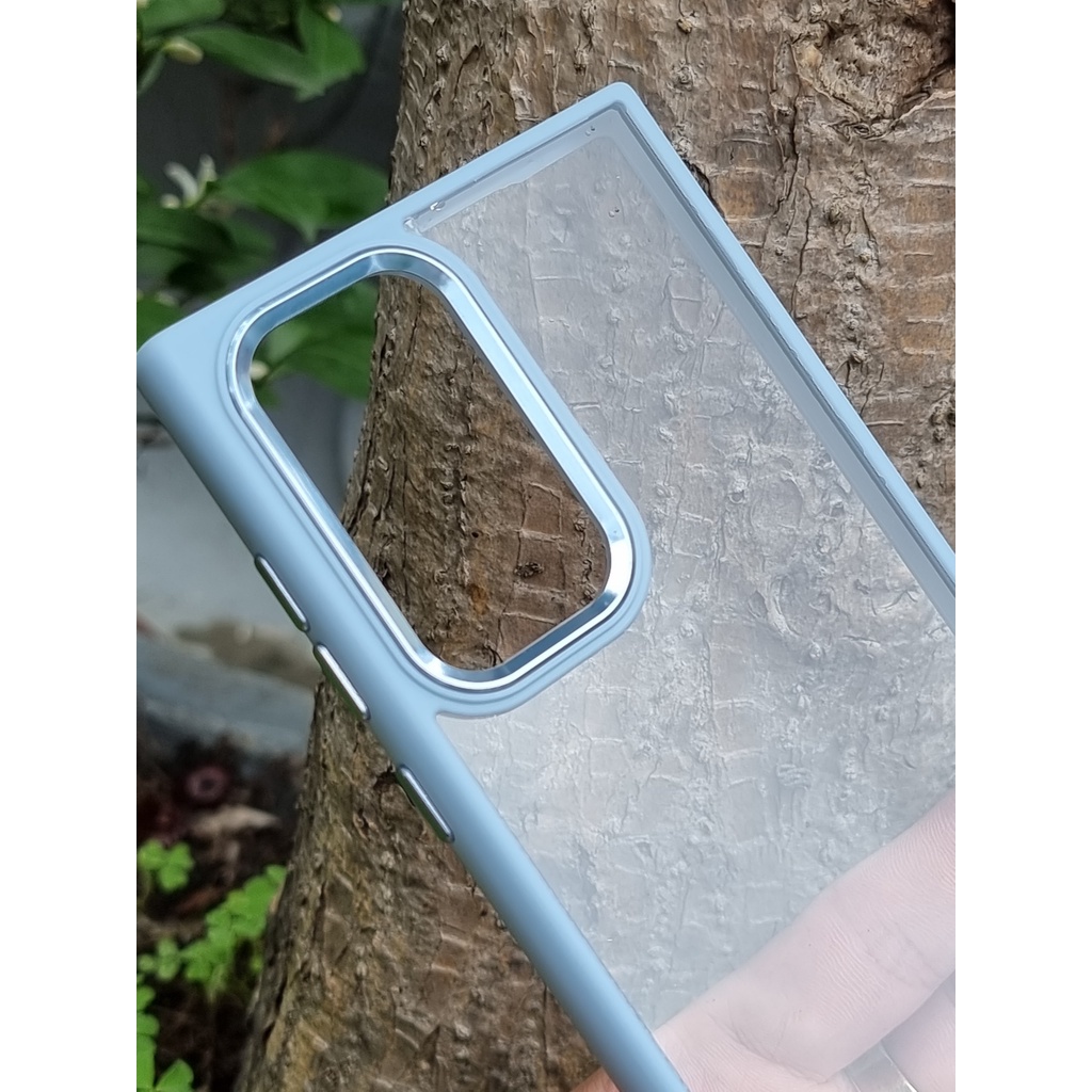 Ốp Lưng Trong Viền Màu Bảo vệ Camera cho SamSung Galaxy s22 / s22 plus / s22 ultra - Chính Hãng Miruyi