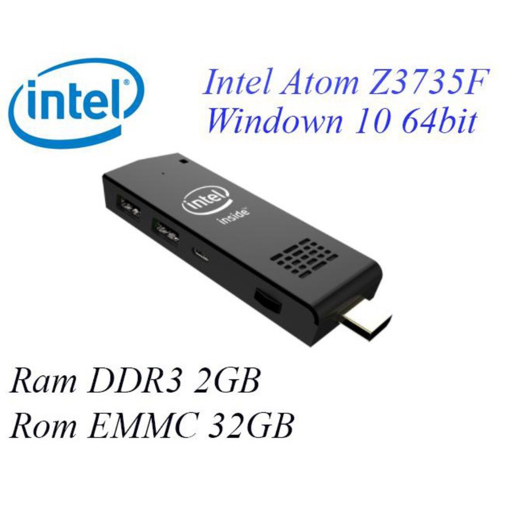 Máy tính Intel Pocket PC compute stick windows 10 64bit, Ram 2GB,CPU Intel Z3735F ... giá sock