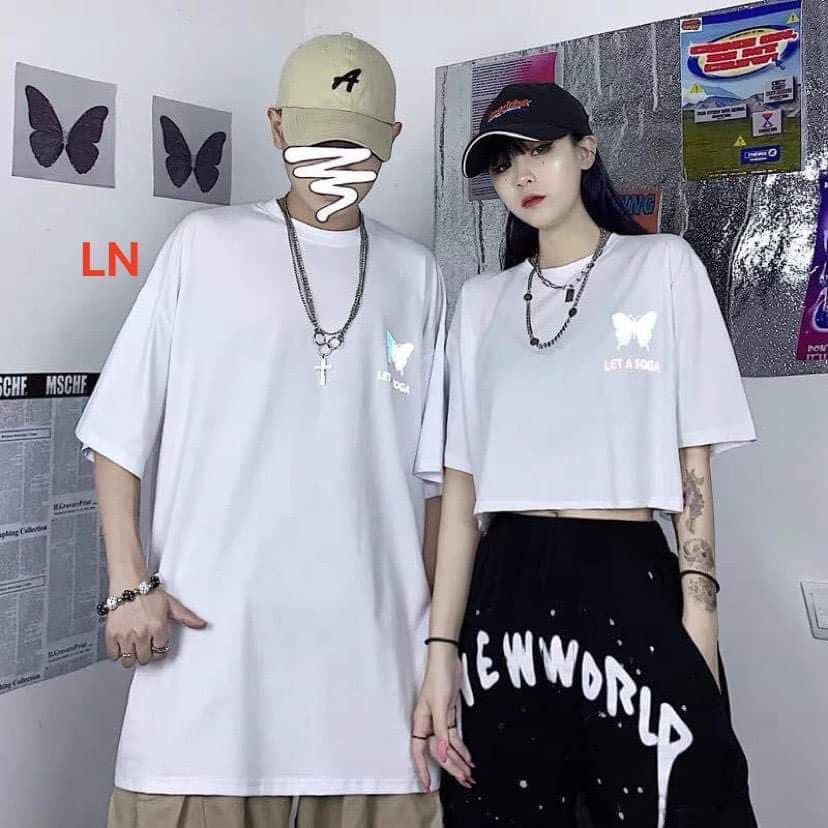 Áo đôi họa tiết bướm phản quang