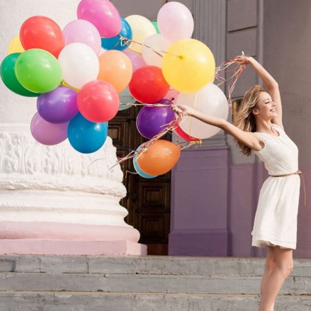 Bộ 100 bong bóng 10 inch trang trí tiệc