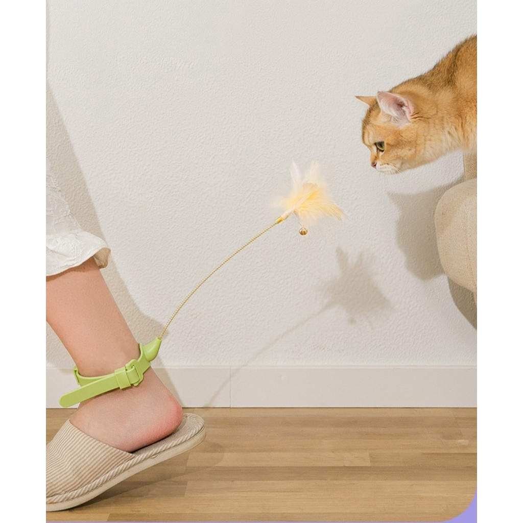 Đồ chơi cho mèo - cần câu đuổi bắt cho mèo - đồ chơi giải tỏa căng thẳng giúp các bé mèo tự chơi với nhau